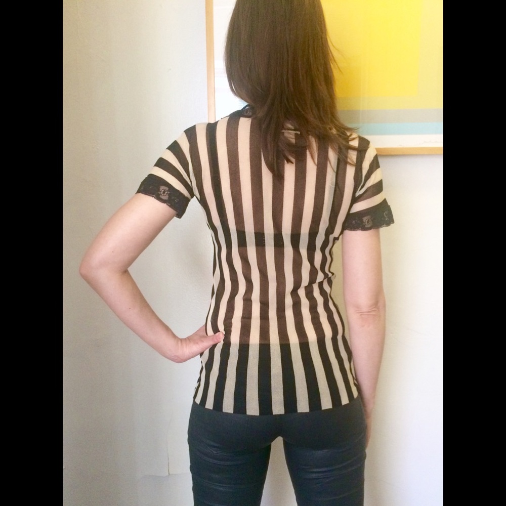 jean paul gaultier vintage 90's mesh top
